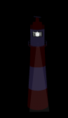 Kleiner Leuchtturm Borkum (Nacht)